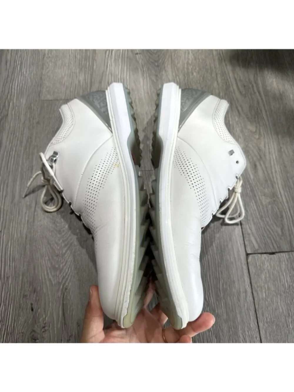 Nike Jordan ADG 4 'White Pure Platinum' Golf Shoe DM0103-105 VNDS Mens Size 12